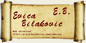 Evica Bilaković vizit kartica